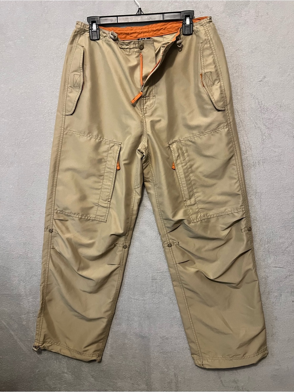 GAP Tan Cargo Pants with Orange Trim